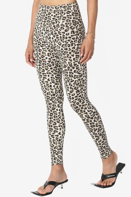 Lafayette Leopard High Waist Microfiber Leggings OLIVE_3
