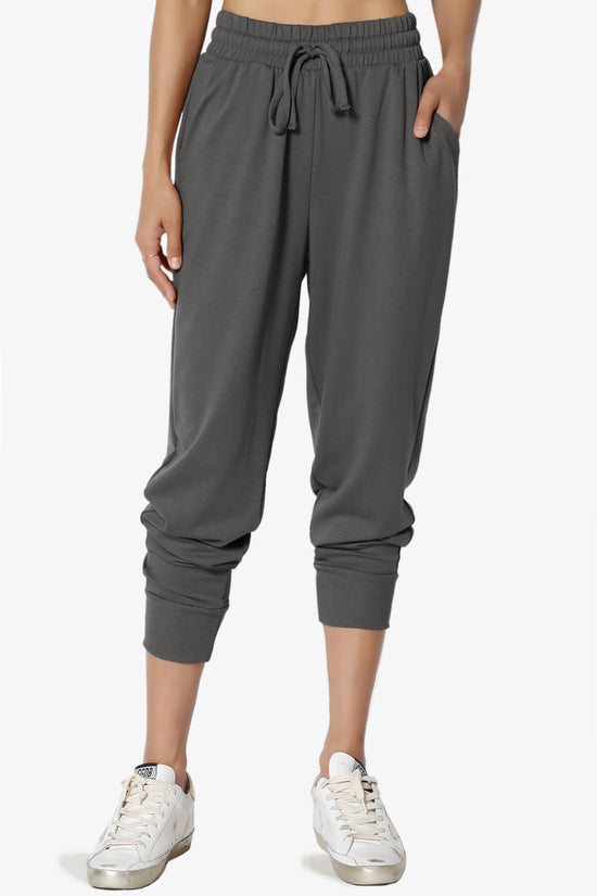 Lanette Drawstring Jersey Jogger Pants ASH GREY_1