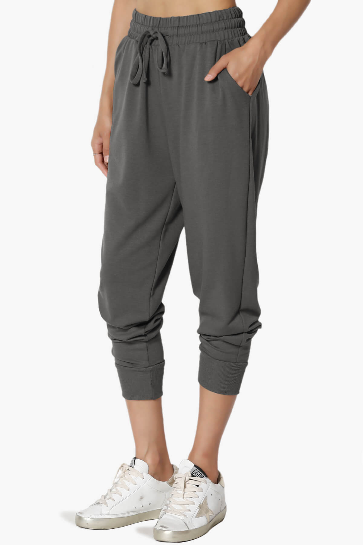 Lanette Drawstring Jersey Jogger Pants ASH GREY_3
