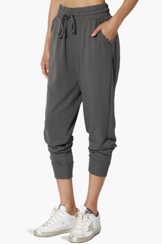 Lanette Drawstring Jersey Jogger Pants ASH GREY_3