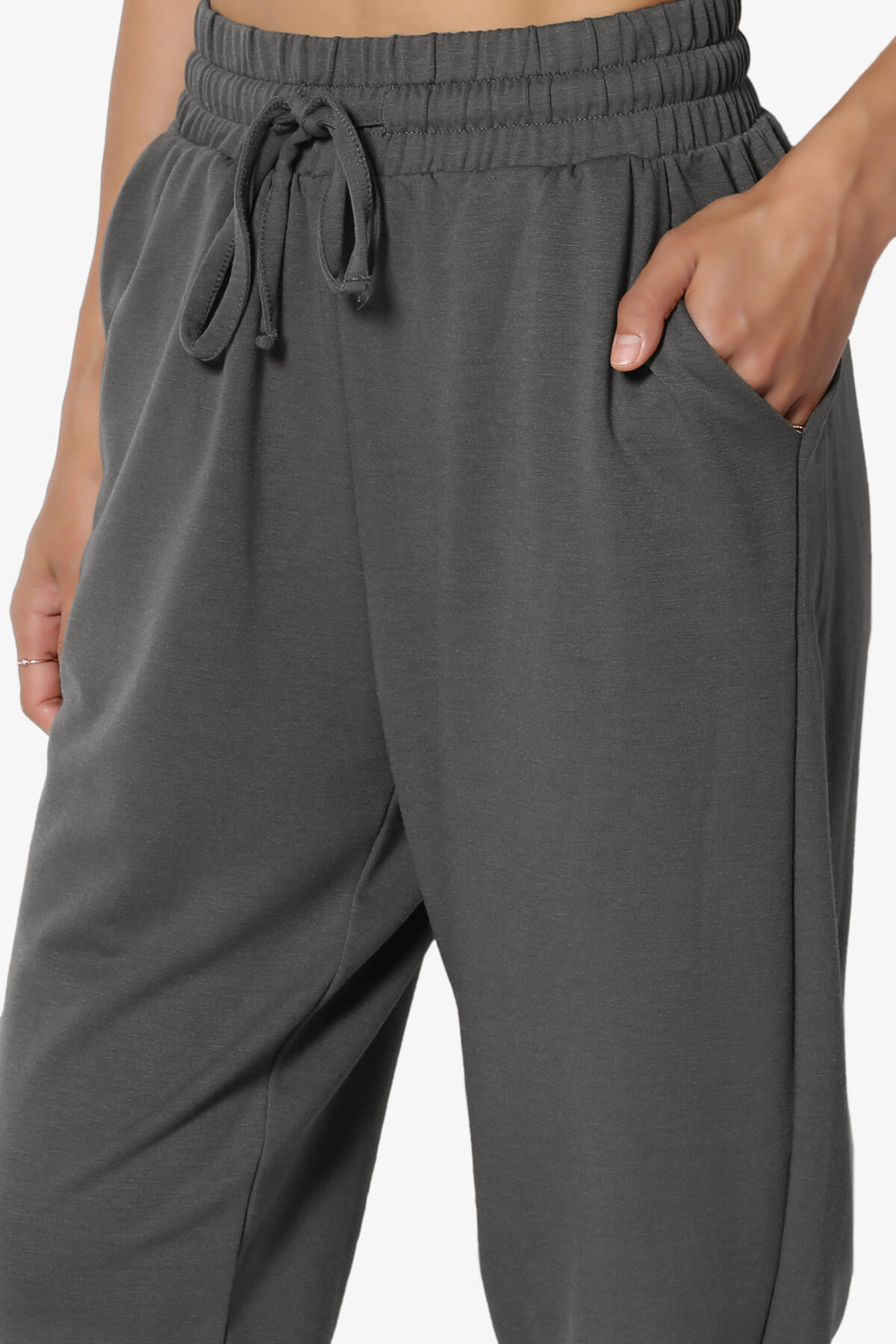 Lanette Drawstring Jersey Jogger Pants ASH GREY_5
