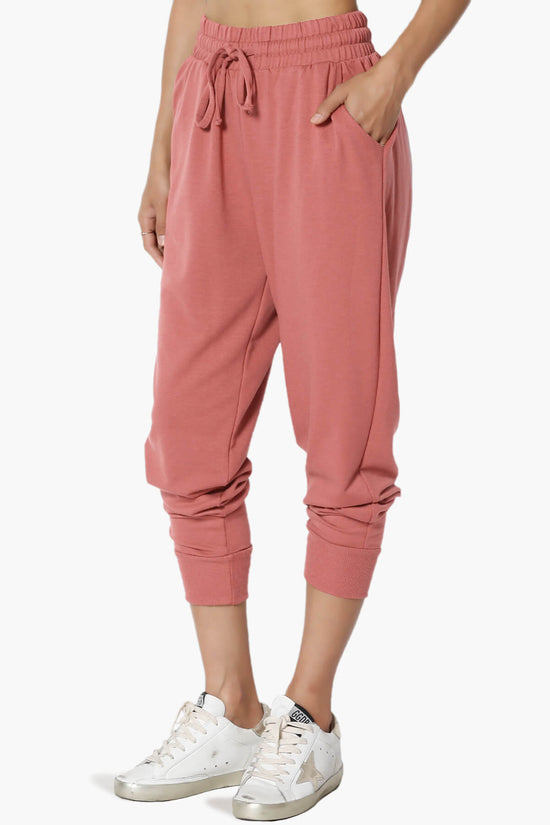 Lanette Drawstring Jersey Jogger Pants ASH ROSE_3