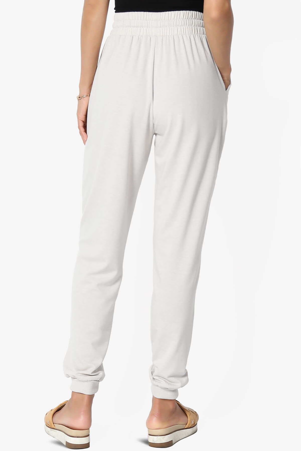 Lanette Drawstring Jersey Jogger Pants BONE_2