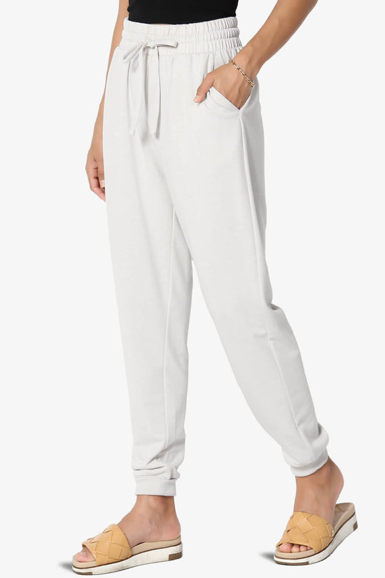 Lanette Drawstring Jersey Jogger Pants BONE_3