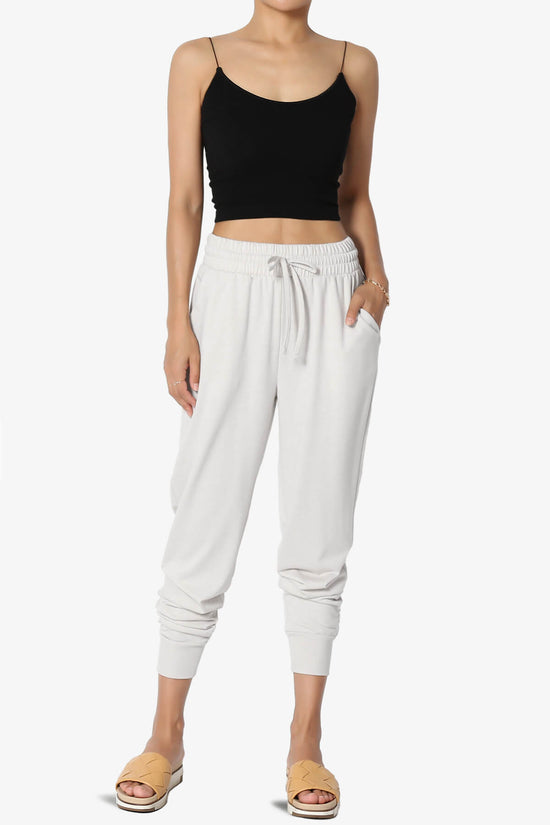 Lanette Drawstring Jersey Jogger Pants BONE_6