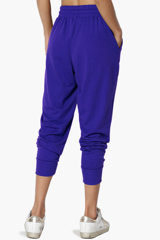 Lanette Drawstring Jersey Jogger Pants BRIGHT BLUE_2