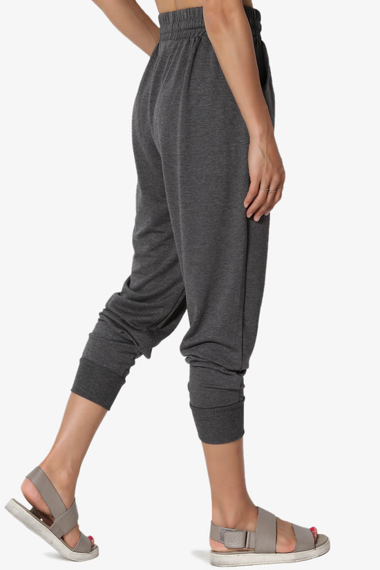 Lanette Drawstring Jersey Jogger Pants CHARCOAL_4