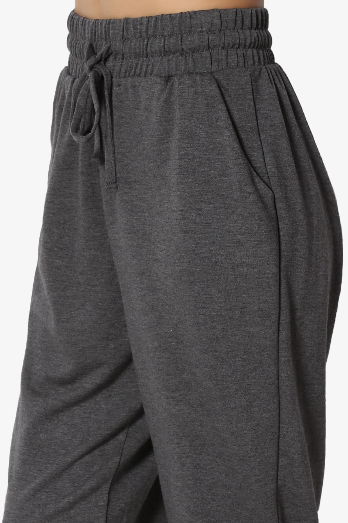 Lanette Drawstring Jersey Jogger Pants CHARCOAL_5