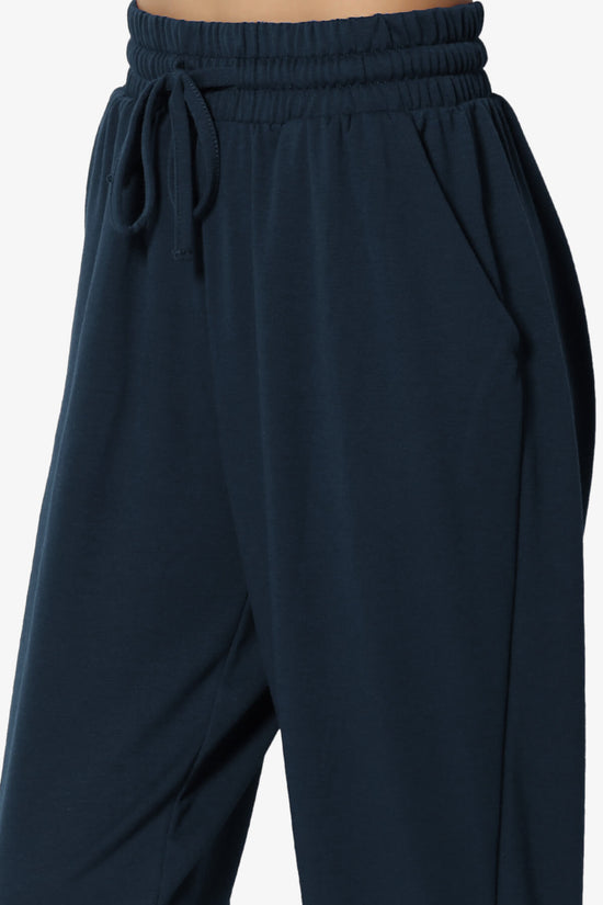Lanette Drawstring Jersey Jogger Pants DARK NAVY_5