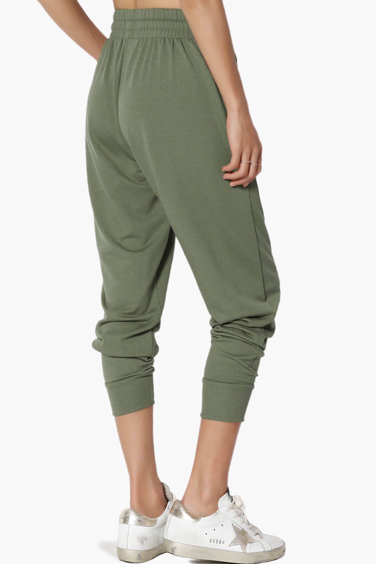 Lanette Drawstring Jersey Jogger Pants DUSTY OLIVE_4