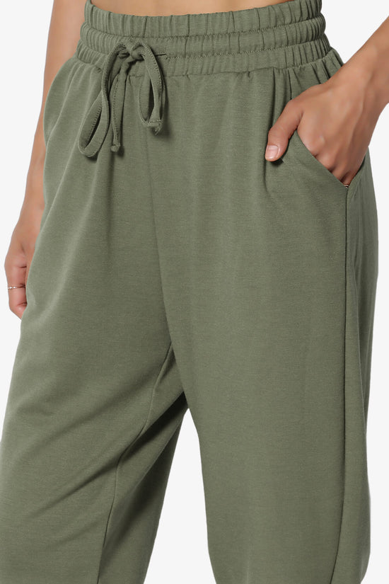 Lanette Drawstring Jersey Jogger Pants DUSTY OLIVE_5