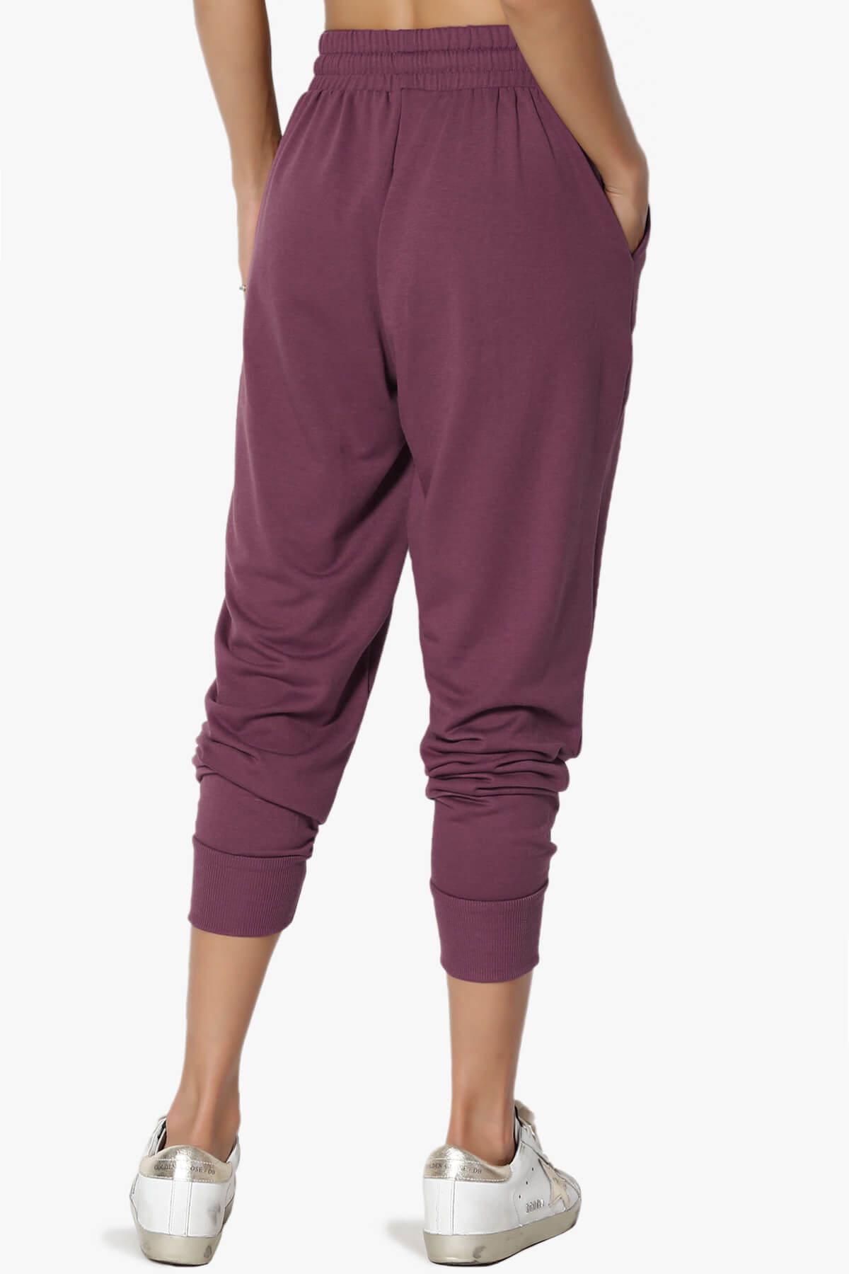 Lanette Drawstring Jersey Jogger Pants DUSTY PLUM_2