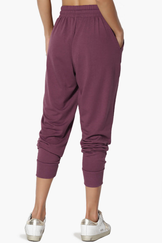 Lanette Drawstring Jersey Jogger Pants DUSTY PLUM_2