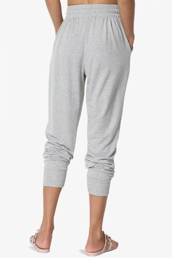 Lanette Drawstring Jersey Jogger Pants HEATHER GREY_2