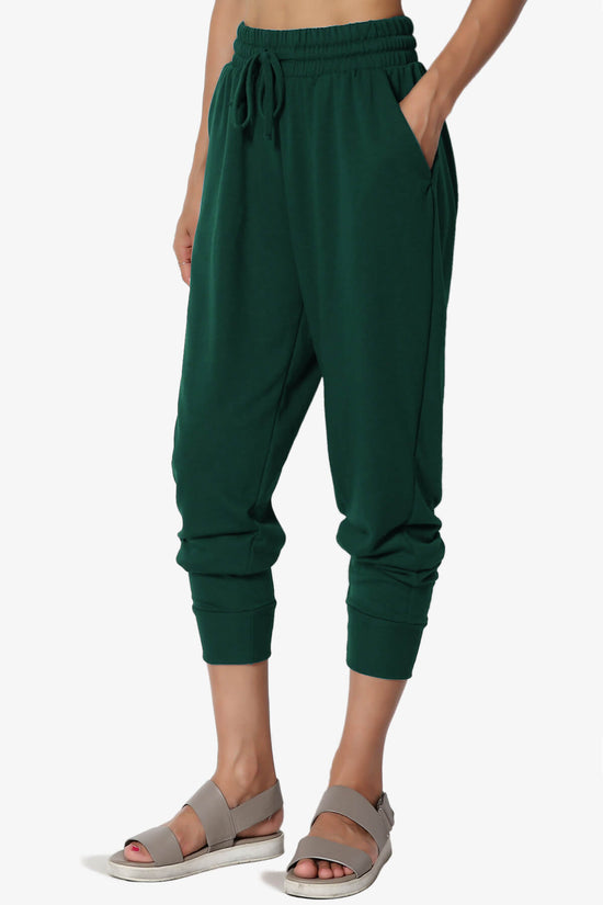 Lanette Drawstring Jersey Jogger Pants HUNTER GREEN_3