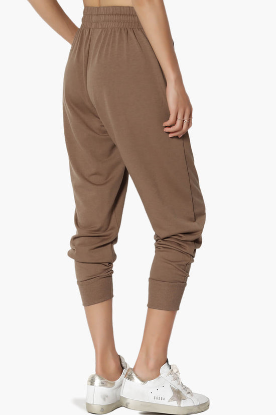Lanette Drawstring Jersey Jogger Pants MOCHA_4