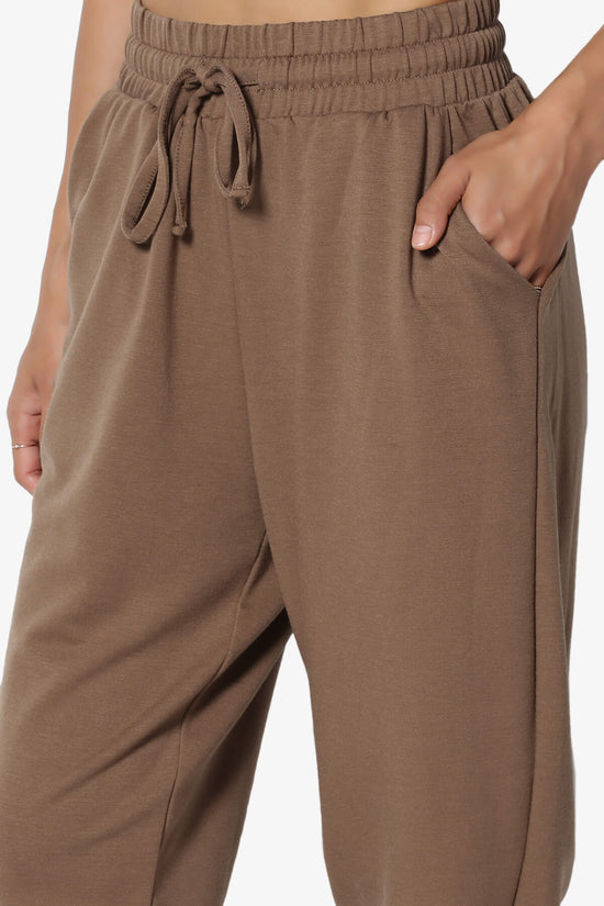 Lanette Drawstring Jersey Jogger Pants MOCHA_5