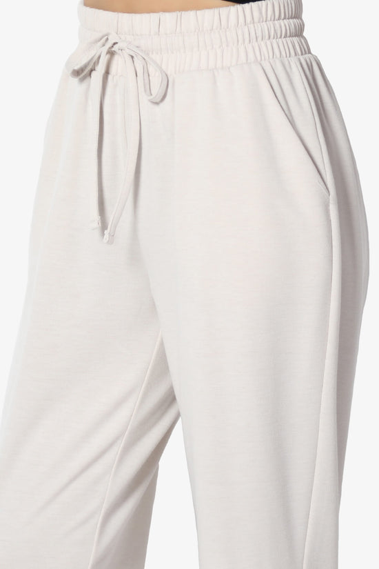 Lanette Drawstring Jersey Jogger Pants SAND BEIGE_5