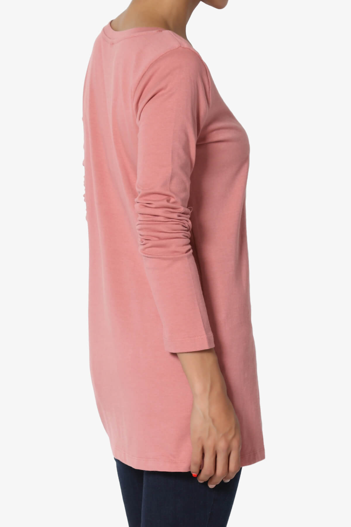 Lasso Cotton V-Neck Long Sleeve Tee