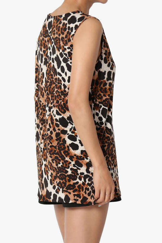 Lilly Cheetah Print Side Slit Fluid Knit Tank Top ANIMAL_4