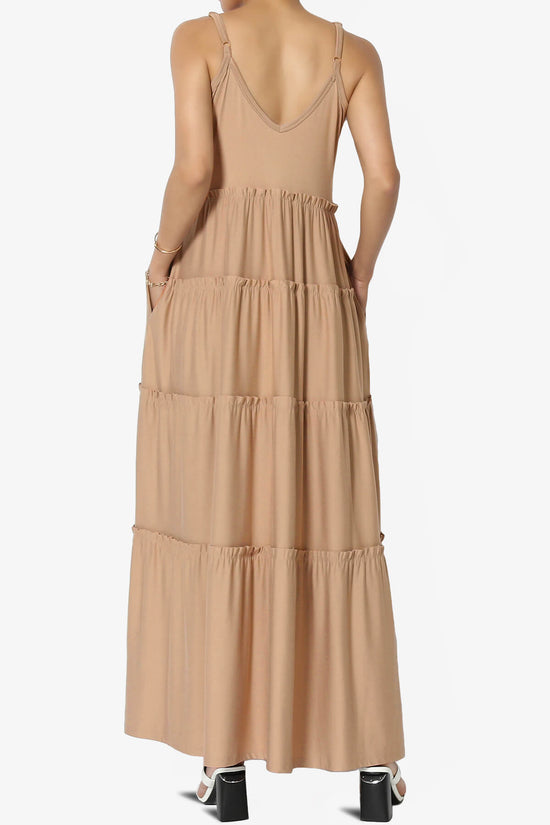 Livvy V-Neck Tiered Cami Maxi Dress