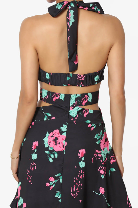 Lockwood Floral Halter Cutout Maxi Dress BLACK_6