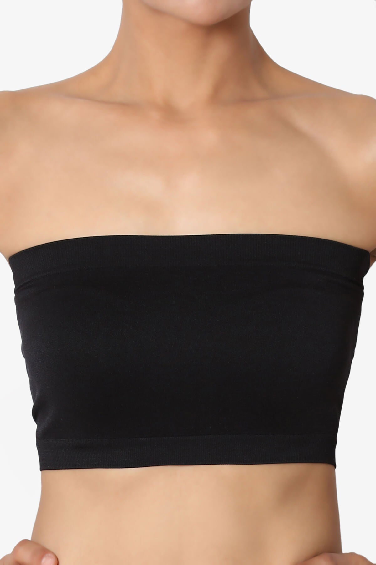 Ludlow Seamless Bandeau Bra Top BLACK_5