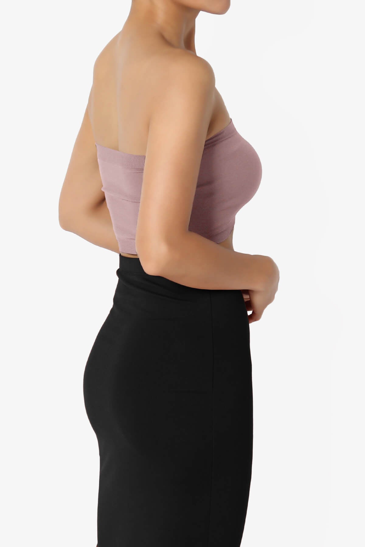 Ludlow Seamless Bandeau Bra Top DUSTY MAUVE_4