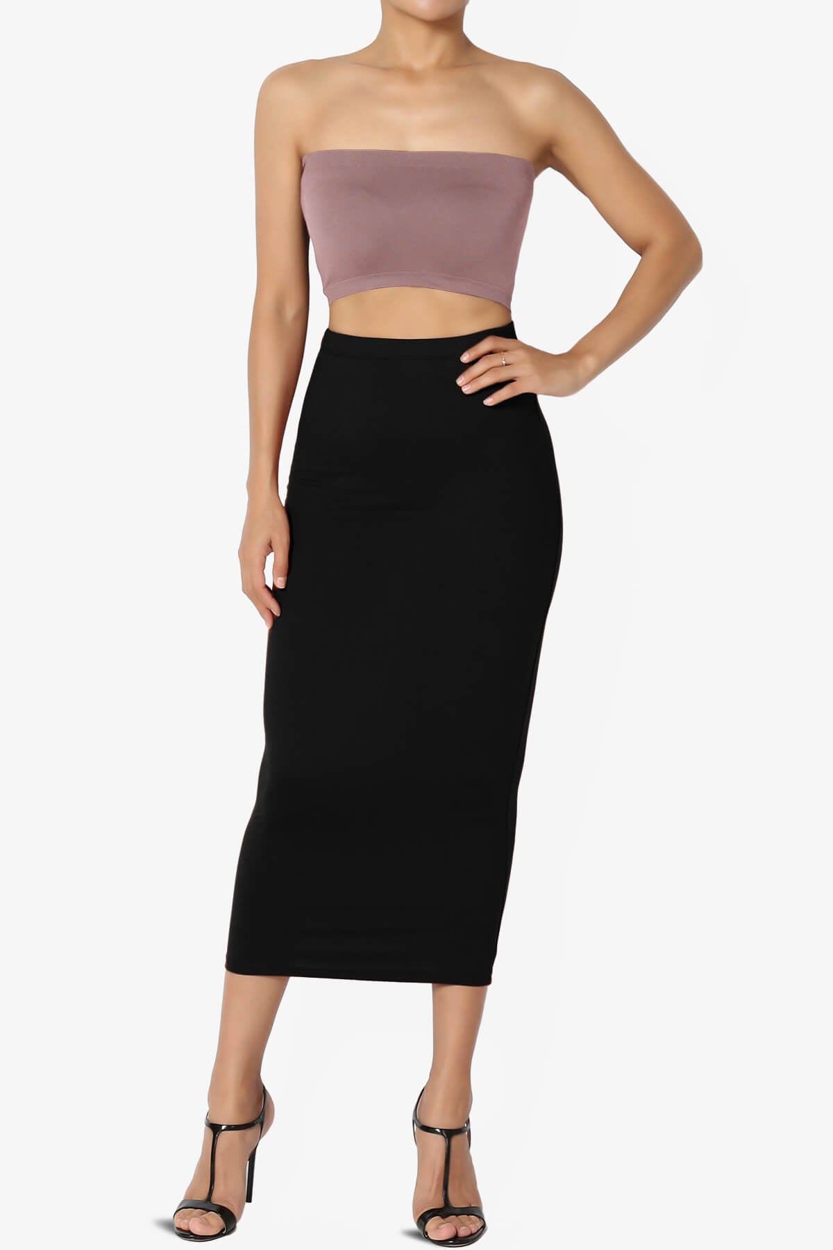 Ludlow Seamless Bandeau Bra Top DUSTY MAUVE_6