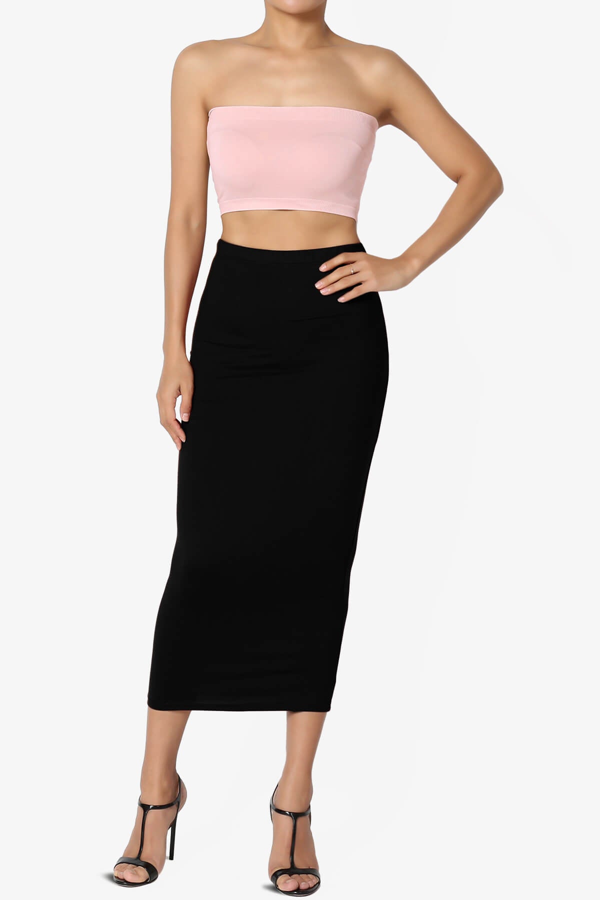 Ludlow Seamless Bandeau Bra Top DUSTY PINK_6