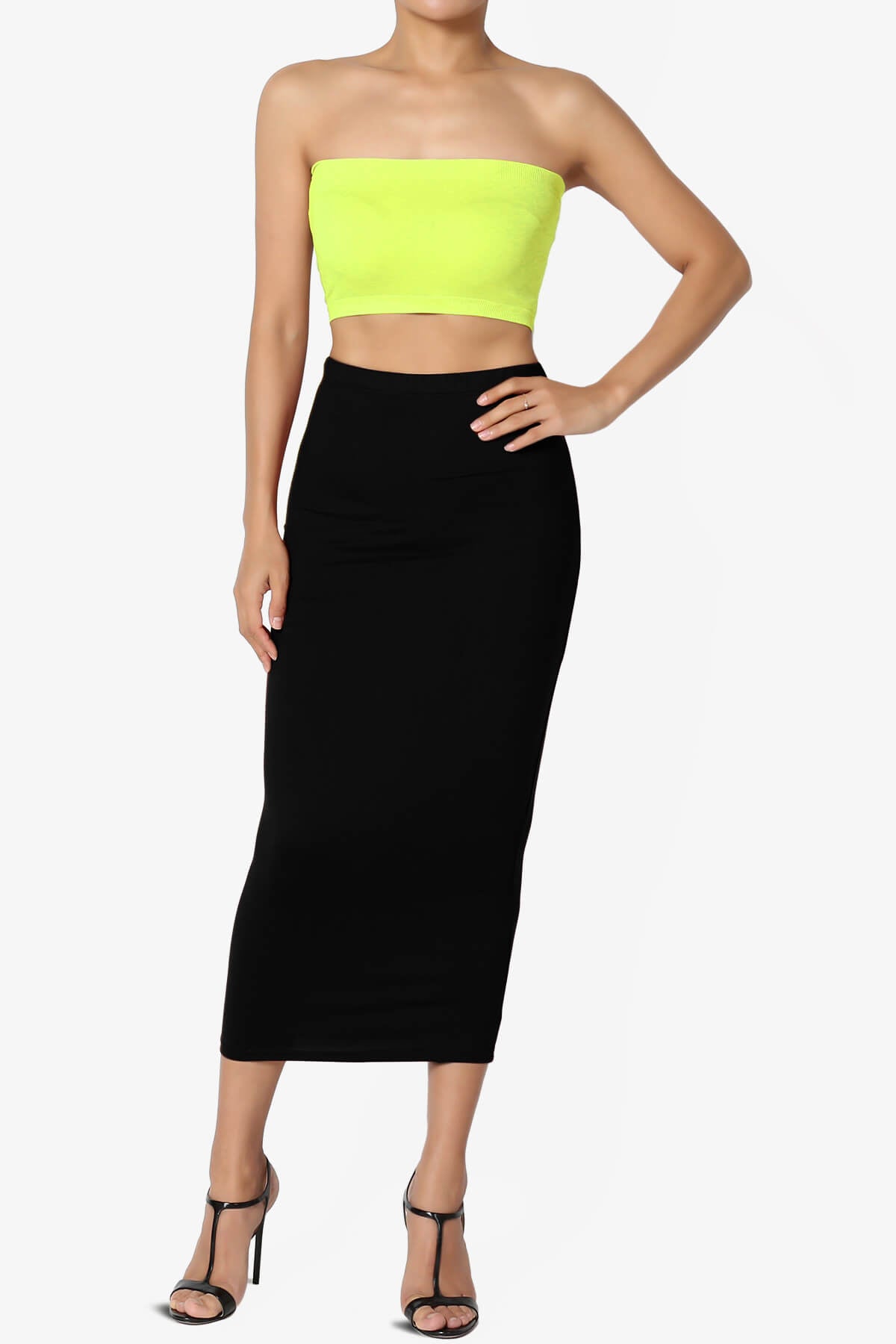 Ludlow Seamless Bandeau Bra Top NEON YELLOW_6