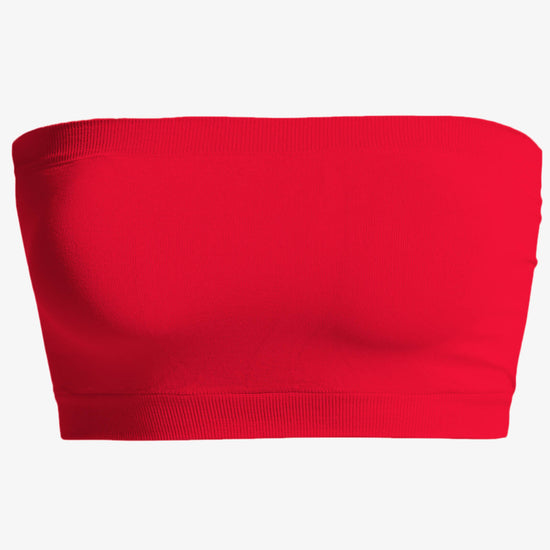 Ludlow Seamless Bandeau Bra Top RED_1