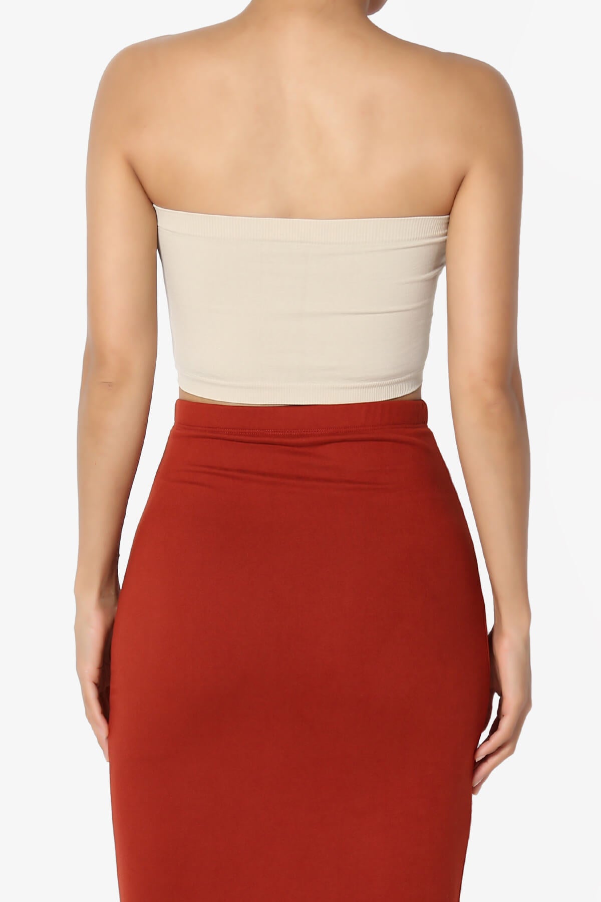 Ludlow Seamless Bandeau Bra Top TAUPE_2