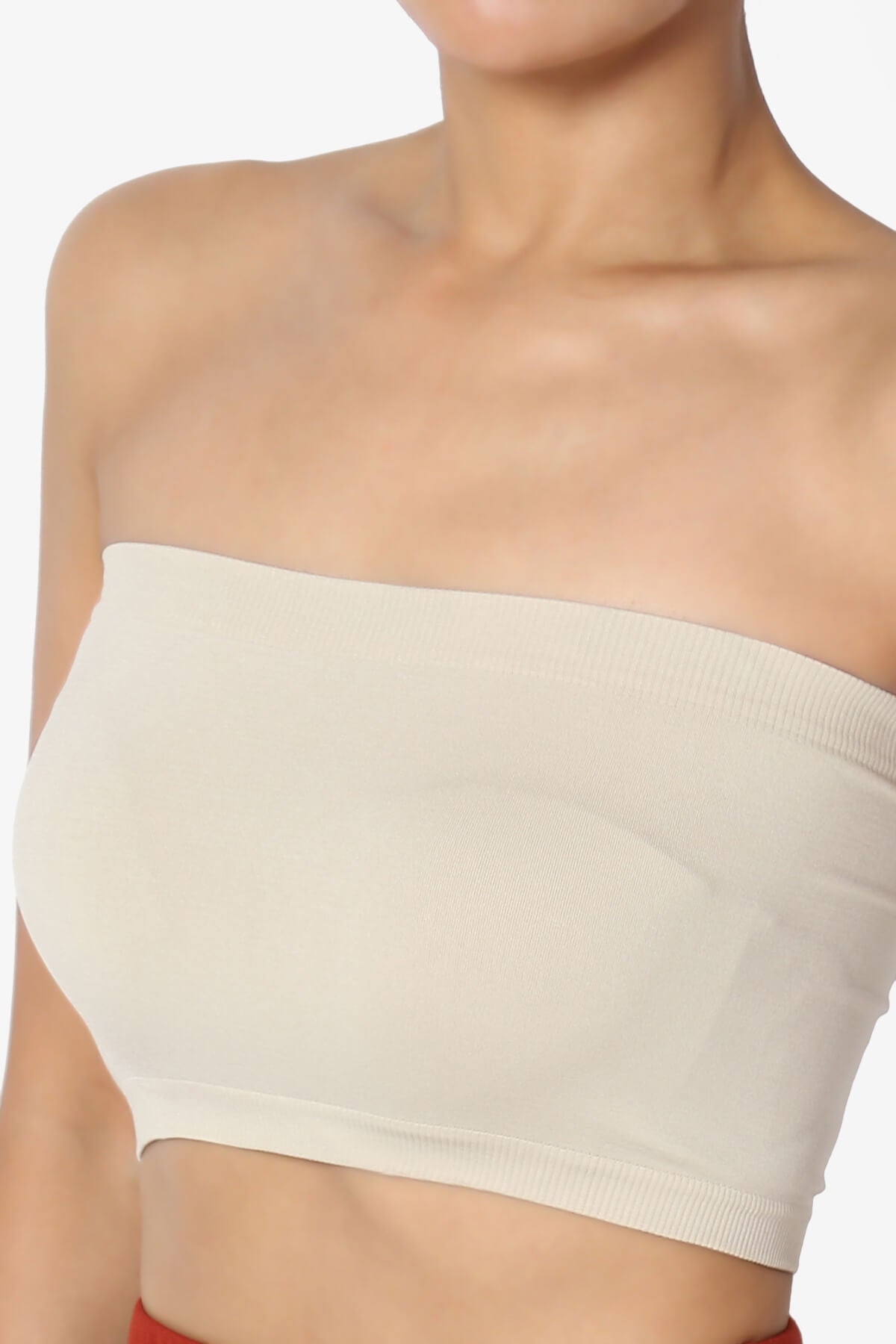 Ludlow Seamless Bandeau Bra Top TAUPE_5