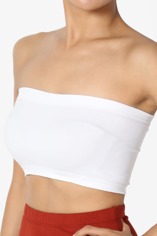 Ludlow Seamless Bandeau Bra Top WHITE_5