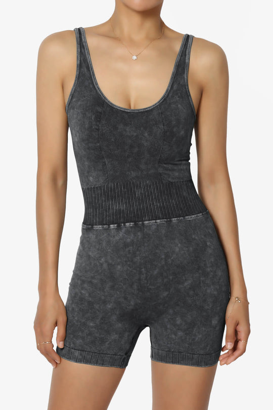 Madrid Padded Washed Seamless Tank Romper