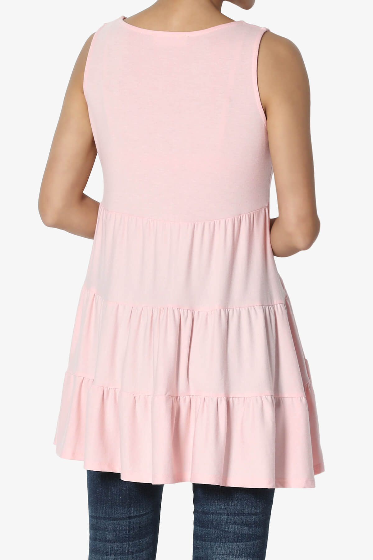 Maiika Sleeveless Tiered Ruffle Top DUSTY PINK_2