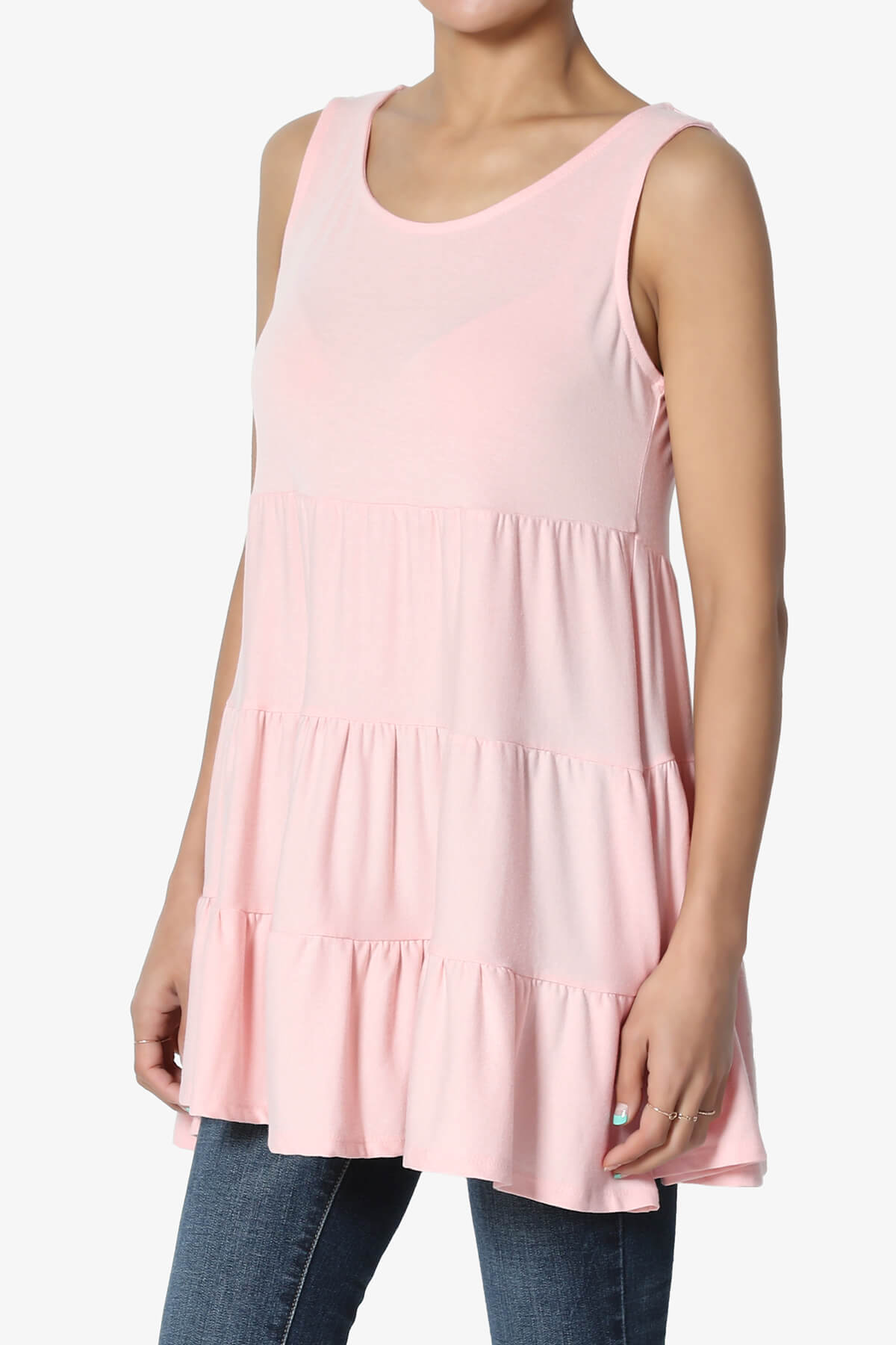 Maiika Sleeveless Tiered Ruffle Top DUSTY PINK_3
