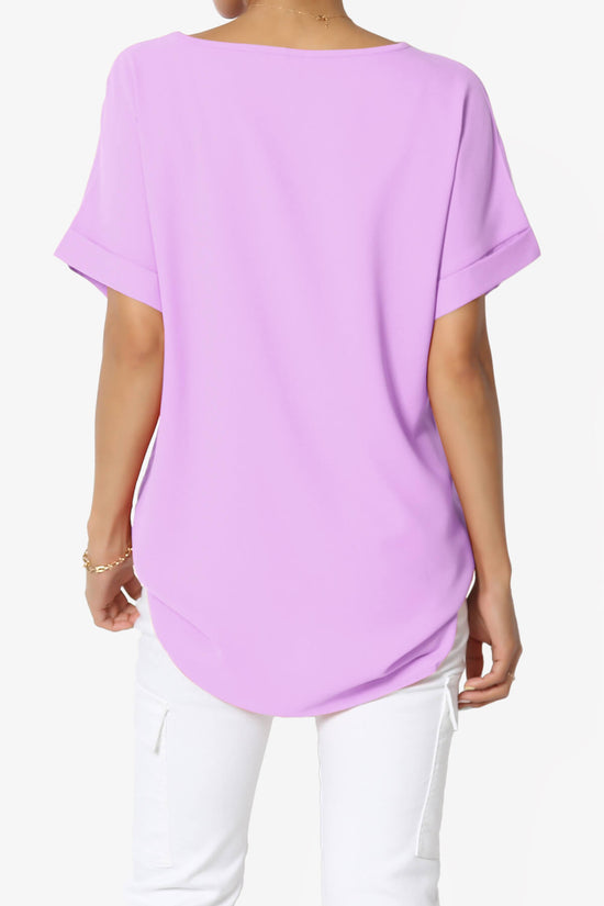 Marla Lightweight Woven Dolman Top BRIGHT LAVENDER_2
