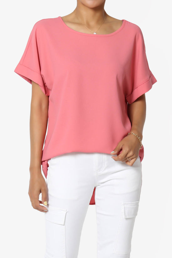 Marla Lightweight Woven Dolman Top DESERT ROSE_1