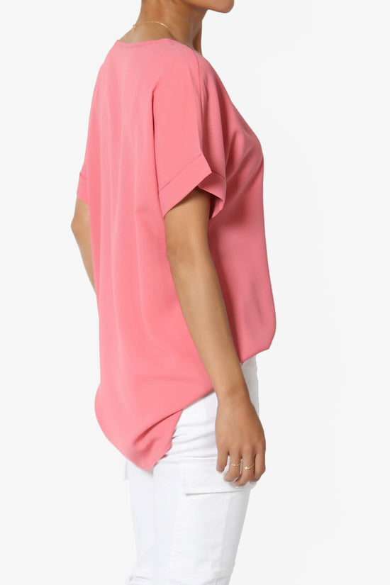 Marla Lightweight Woven Dolman Top DESERT ROSE_4