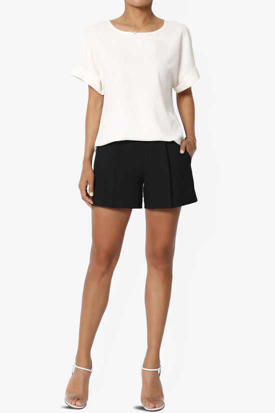 Marla Lightweight Woven Dolman Top IVORY_6