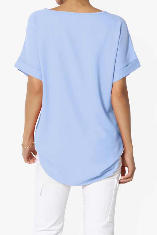 Marla Lightweight Woven Dolman Top LIGHT BLUE_2