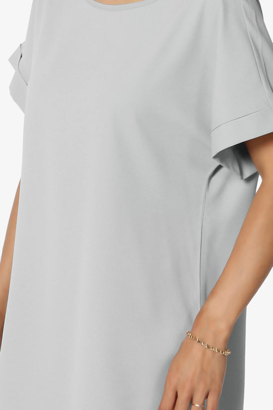 Marla Lightweight Woven Dolman Top LIGHT GREY_5