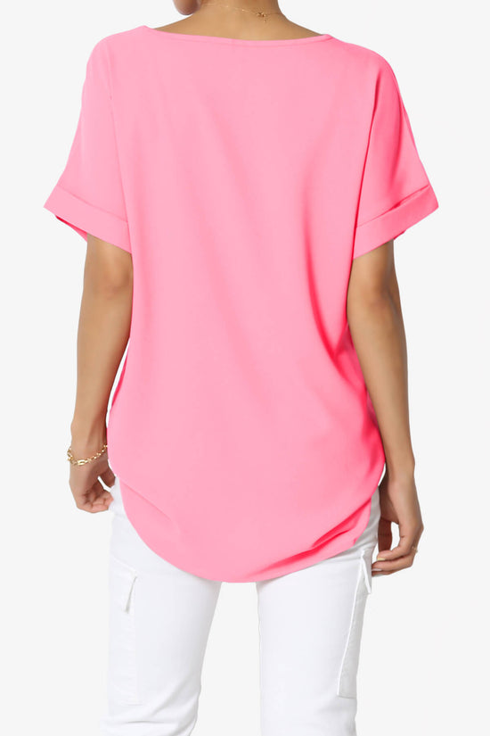 Marla Lightweight Woven Dolman Top NEON FUCHSIA_2