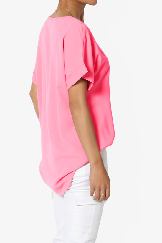 Marla Lightweight Woven Dolman Top NEON FUCHSIA_4