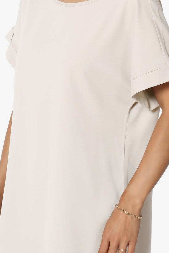 Marla Lightweight Woven Dolman Top SAND BEIGE_5