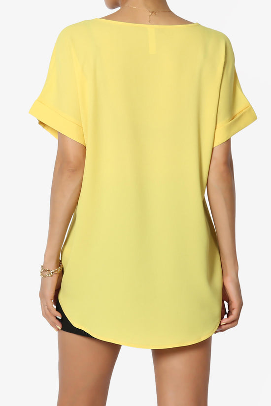 Marla Lightweight Woven Dolman Top YELLOW_2