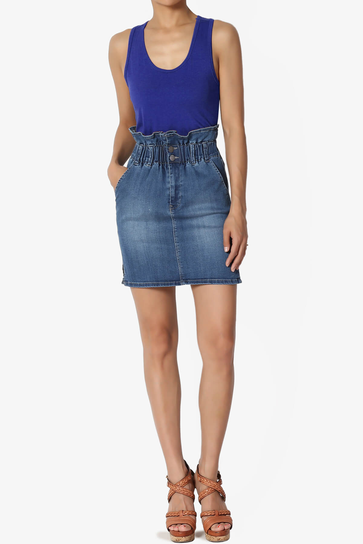 Marnie Racerback Tank Top BRIGHT BLUE_6