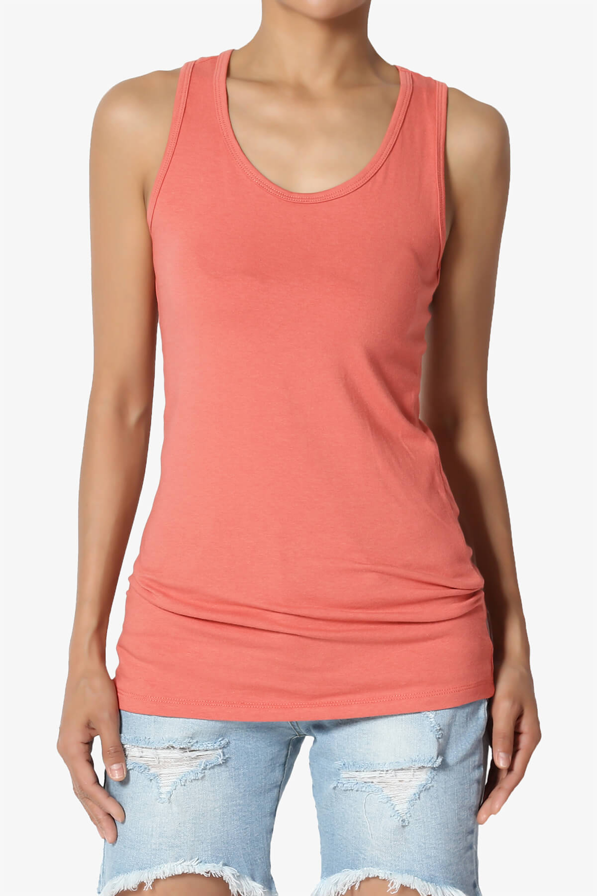 Marnie Racerback Tank Top CORAL_1